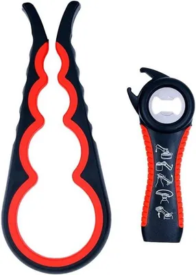 Image de Kit d'ouvre-boîtes ergonomiques multifonctions 5 en 1 - Facile à utiliser pour les personnes âgées et les personnes souffrant d'arthrite