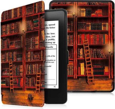 Image de Coque Fintie pour Kindle Paperwhite 6 pouces (modèles EY21, DP75SDI) - Étui de protection avec fonction de veille automatique/réveil, (non compatible avec les modèles Kindle Paperwhite étanches de 10e et 11e génération), la bibliothèque