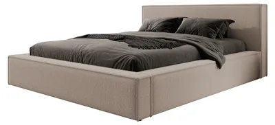 Produktbild von Selsey Bocalio - Polsterbett mit Bouclé-Bezug, Bettkasten und Lattenrost, dunkelbeige, 160 cm