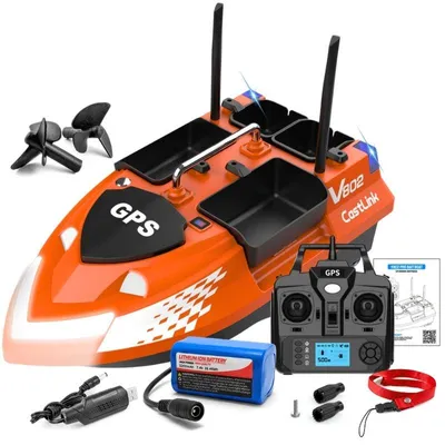 Immagine prodotto di Barca Plantat, Nadit si Momit iUni V802 PRO, GPS, 5200mAh, 4 cuve, 3kg, 500m, 15km/h