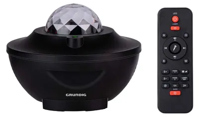 Immagine prodotto di Grundig proiettore di luce notturna a cielo stellato con 10 colori LED - Galaxy Projector con funzione Bluetooth - telecomando e cavo di ricarica USB
