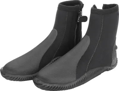 Produktbild von 5 mm Unisex-Neopren-Tauchschuh, hält warm, rutschfest, zum Schwimmen, Schnorcheln, Schwarz