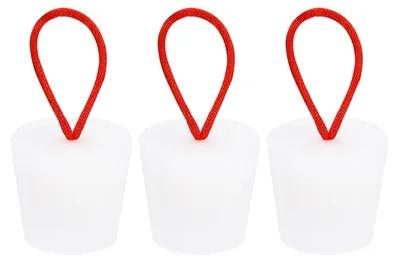 Silikon-Gummikonusstopfen 25-32 mm, weiß, 3 Stück