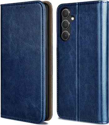 Immagine prodotto di Custodia per Samsung Galaxy S24 FE IN PELLE MAGNETICA + VETRO 9H