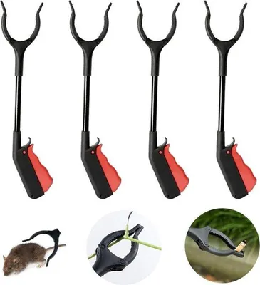 Immagine prodotto di Pinza per rifiuti corta per anziani e bambini con disabilità - 4 pezzi - 30 cm