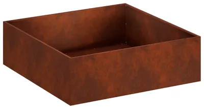 Immagine prodotto di vidaXL Vaso da giardino effetto ruggine, 100 x 100 x 30 cm, acciaio resistente agli agenti atmosferici