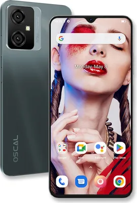 Zdjęcie produktu dla OSCAL Smartfon C70 bez umowy, 6,56 cala, 6GB RAM+128GB ROM (Expandable), aparat 50 MP+8 MP, 5180 mAh, Dual 4G SIM, Face ID, Fingerprint, Czarny