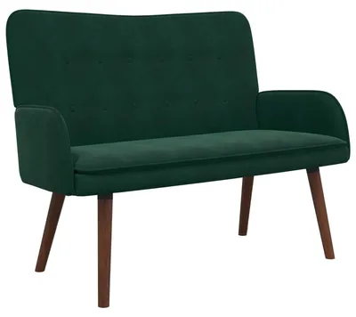 Produktbild von vidaXL 2-Sitzer Sofa Dunkelgrün 115 x 61 x 87 cm Samt (V)