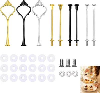 Produktbild von Tortenständer Set, 3 Ebenen, Kunststoff, für Buffet