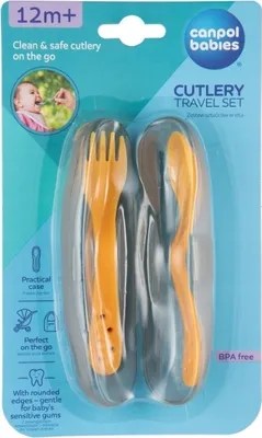 Image de Canpol Babies set de couverts jaune 74/019 en étui, 1 pièce