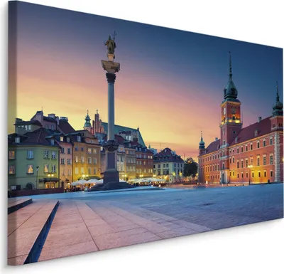 Produktbild von Fabelhafte Canvas LEINWAND BILDER 120x80 cm XXL Kunstdruck Warschau Stadt Marktplatz