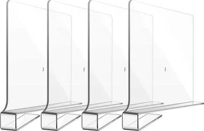 Produktbild von Transporent 4-teilig Kledingkast Organizer mit Buchenstand.