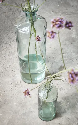 Produktbild von Mica Decorations Guan Glasflasche - H40 x Ø15 cm - Recyceltes Glas - Transparent