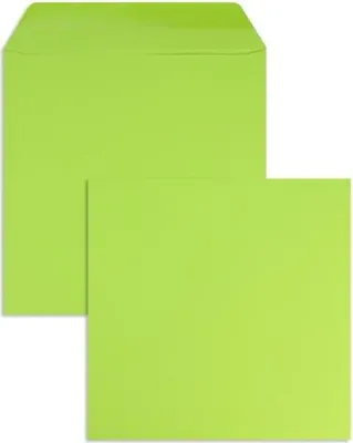 Produktbild von Briefumschläge 190x190mm 120g/qm gummiert VE=100 Stück lindgrün