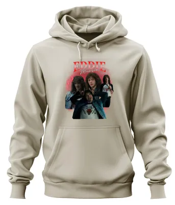 Produktbild von Eddie Munson Hellfire Club Stranger Metal Geschenk Hoodie Kapuzenpullover, Natur, XXL