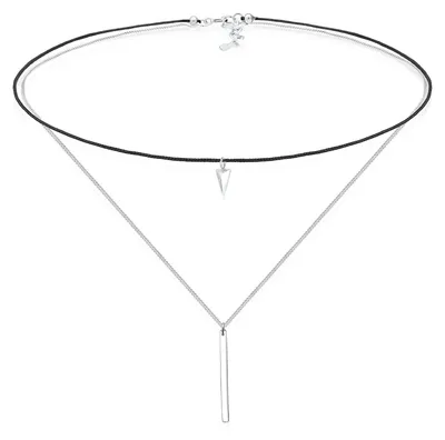 Produktbild von Elli Halskette Damen Choker Geo Dreieck Layer in 925 Sterling Silber