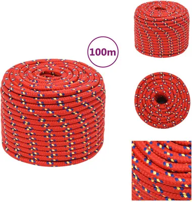 Produktbild von vidaXL Bootsseil Rot 14 mm 100 m Polypropylen - Seile