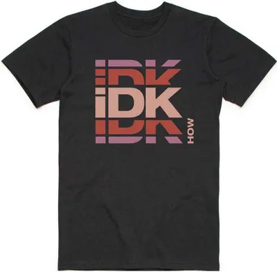 Productafbeelding van iDKHow - Heren T-shirt met logo, maat XX-Large, zwart
