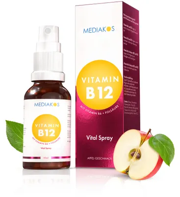 Obrázok produktu pre Vitamín B12+B6+Kyselina listová Mediakos Vital Spray 50 ml