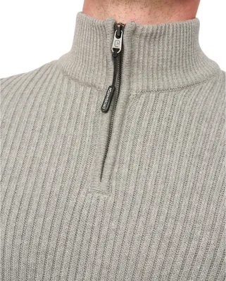 Produktbild von Crosshatch - "Havaline" Pullover mit kurzem Reißverschluss für Herren BG1892 (L) (Grau meliert)
