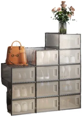 Immagine prodotto di Scatola porta scarpe in plastica - Dimensioni: 33,5 cm x 23,2 cm x 14,3 cm