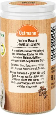 Produktbild von Ostmann Garam Masala Gewürzmischung intensiv exotisch Packung 30g