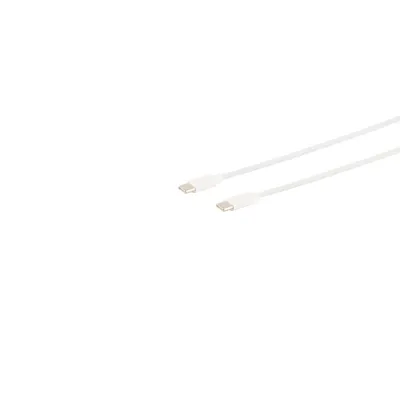 Produktbild von USB Lade-Sync Kabel, USB C Stecker auf USB-C Stecker, 2.0, ABS, weiß, 1,5m