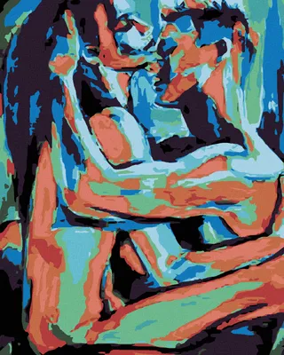 Produktbild von Diamondi - Diamond painting - FARBIGE LIEBHABER, 40X50 cm, mit Keilrahmen (bereits gespannt)