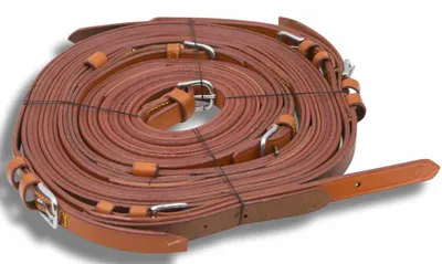 Produktbild von AMKA Zweispännerleine für Kutsche Fahrsport hellbraun, Größe:Warmblut