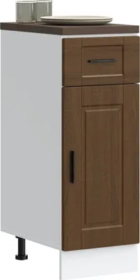 Produktbild von Küchenunterschrank Porto Braun Eichen-Optik Holzwerkstoff - Küchenschränke 853944