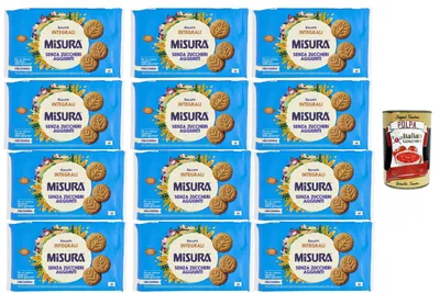 Produktbild von Italian Gourmet - Dolcesenza, Vollkornkekse ohne Zuckerzusatz – 12 x 280 g, knusprige Frühstückskekse aus Vollkornmehl, ideal zu Kaffee & Tee, Snack für unterwegs, Großvorrat + Italian Gourmet Polpa