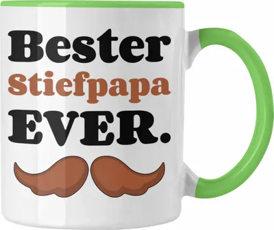 Produktbild von Trendation - Bester Stiefpapa Ever Geschenk Tasse Stiefvater mit Spruch Vatertag Geburtstag Vatertagsgeschenk (Grün)