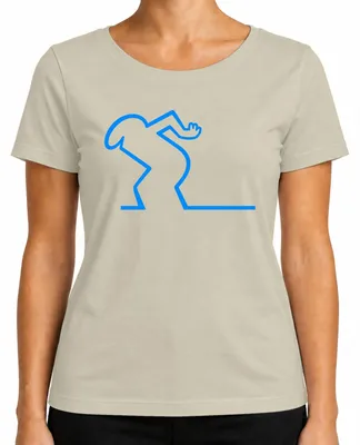 Imagen del producto de La Línea Strichmännchen Balum Osvaldo Kult, camiseta para mujer, color natural, talla L