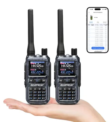 Zdjęcie produktu dla BAOFENG GT-5R – miniaturowy, dwupasmowy (VHF/UHF) radiotelefon o mocy 5W, z programowaniem przez aplikację