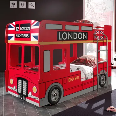Image de Vipack Autobett London Bus, Rot