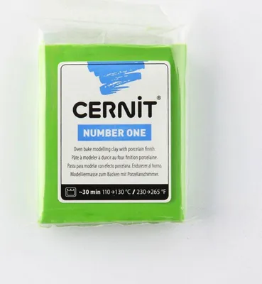 Produktbild von Cernit Polymer Clay N°1 Polymer-Ton Light Green 56 g