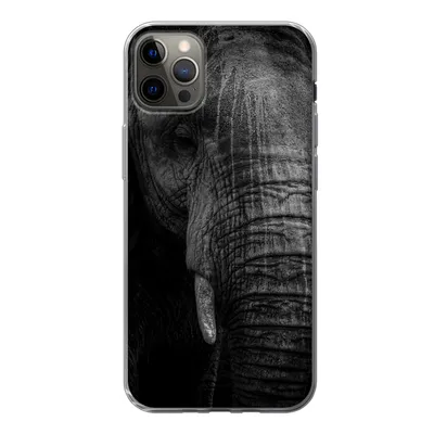 Produktbild von MuchoWow® Handyhülle Schutzhülle Hülle für iPhone 13 Pro Max Elefant - Tier - Porträt Silikon Softcase Handy Hülle - Mobiltelefon