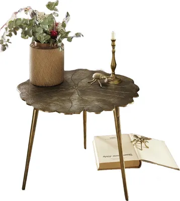 Produktbild von Beistelltisch Aluminium 62 x 62 x 45 cm Antik-gold