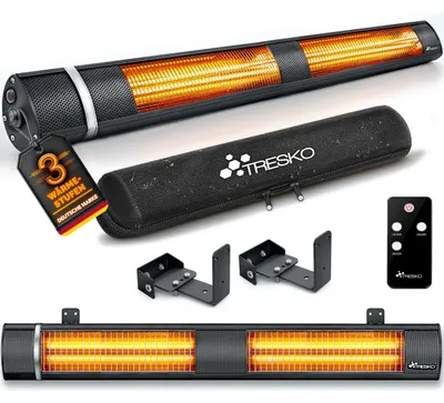 Productafbeelding van Infrarood Terrasverwarmer 3000 W - Elektrische Wandverwarming - Aluminium Behuizing - Antraciet
