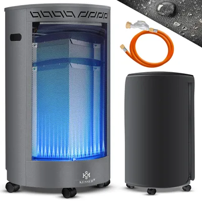 Produktbild von KESSER® Gasheizer Keramik 4200 Watt Gas Heizstrahler inkl. Gasdruckregler Gasschlauch - Gasheizofen inkl. Schutzhülle Gasheizgerät, Infrarot Keramikbrenner, Butan- oder Propangasflaschen bis 15 kg