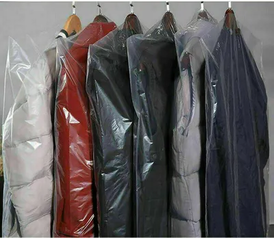 Produktbild von 50pcs Transparent Kleidersack Kleiderhülle Einweg Anzugsack Kleiderschutz Hülle
