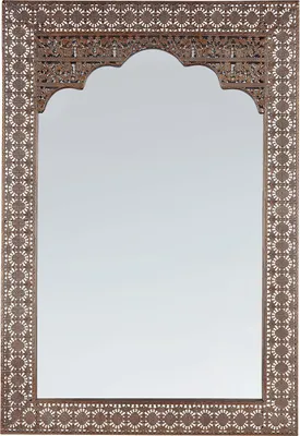 Produktbild von BELIANI Wandspiegel in Kupfer Rechteckig 60 x 90 cm Marokkanischer Stil