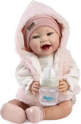 Zdjęcie produktu dla Guca OLIVIE - ważona realistyczna lalka niemowlęca z miękkim korpusem z tkaniny - 42 cm