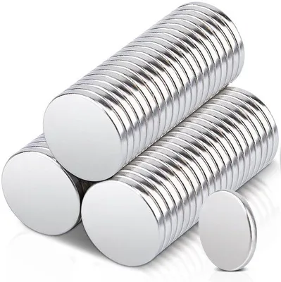 Produktbild von 60 kleine runde Neodym-Magneten 12 x 1,5 mm extra starker Magnet für Kühlschrank, Whiteboard, Büro