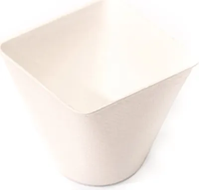Produktbild von Dipschale aus Zuckerrohr in Weiss, konisch, 50 x 50 x h45 mm, 40 Stück