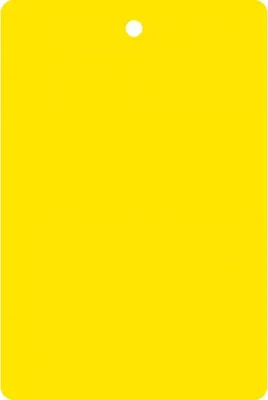 Produktbild von Kollianhänger, zum Selbstbeschriften, gelb, Kunststoff, 1 Stanzloch, 64x120mm...