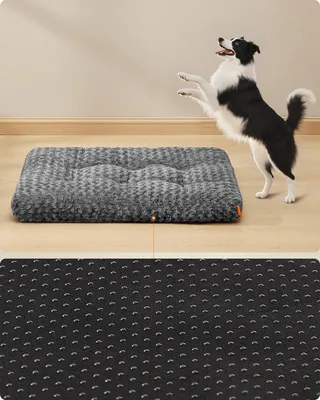 Produktbild von Feandrea Hundebett, flauschige Hundematte, Plüsch, weiche Polsterung, waschbar, rutschfest