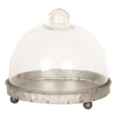 Produktbild von Clayre & Eef Glocke Ø 16x15 cm Grau Eisen Glas Rund