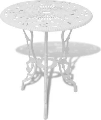 Immagine prodotto di set bistrot 3 pezzi in alluminio fuso bianco