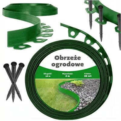 Obrázek produktu pro Zelené Plastové Záhonové Ohranicení 10 M Na Trávník